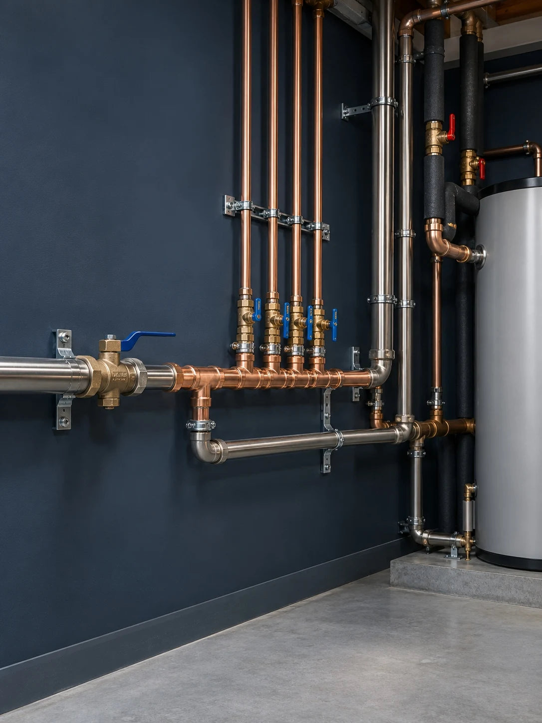 Higher-demand whole-home scale protection — application illustration, not an installation drawing